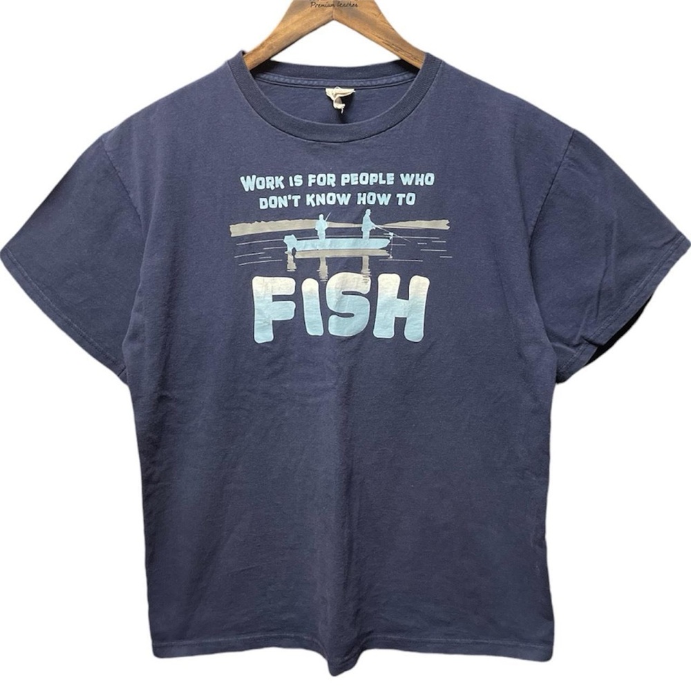 work is for people who don’t know how the fish humor funny graphic 90s y2k shirt